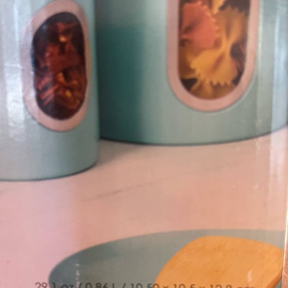 Home Basics Turquoise Canister Set with Silver Lids - Picture 3 of 7
